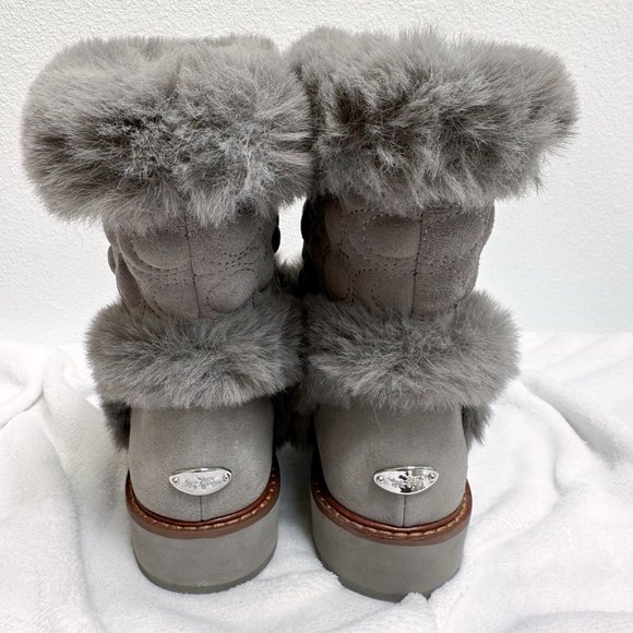 COACH IZZIE BOOT Size 7.5 B - Heather Grey - Style FG4597 in EUC - MSRP $378 - Picture 3 of 9